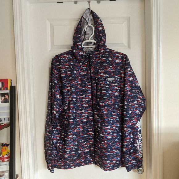 Columbia Other - Columbia Men's PFG Morning View Packable Windbreaker Rain Jacket Size XL